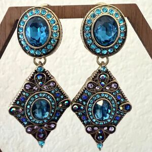 Heidi Daus Deco Trilogy Crystal Drop Earrings